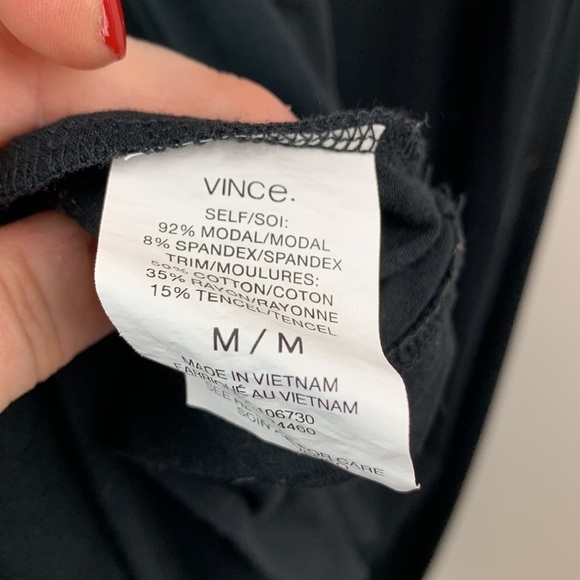 Vince sleeveless tank style jersey knit maxi dress, chambray block back (flaws) - Picture 12 of 13